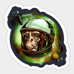 The Monkey in Space. For astronaut animal lovers and fun loving fashionistas. Get the space safari look. Sticker